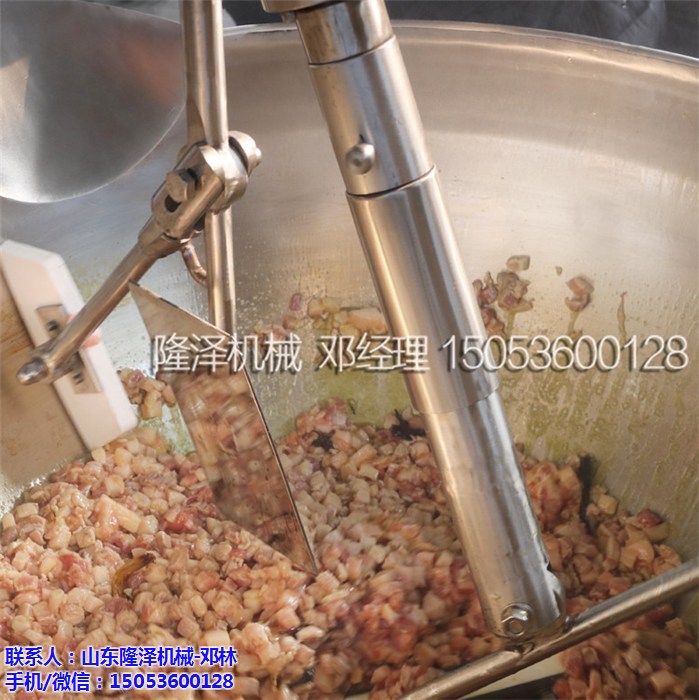 隆澤機械自動炒炸醬鍋，一鍋炒醬二三百斤
